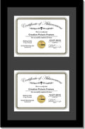 Creative Picture Frames 16X24Bk-B Black Vertical Double Diploma Frame by CreativePictureFrames