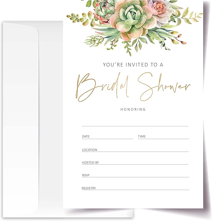 Floral Bridal Shower Invitation Cards by ANYEMW
