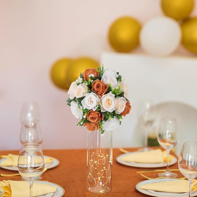 BLOSMON Flower Balls for Centerpieces Decoration: 2 Pcs Terracotta Artificial - Image 3