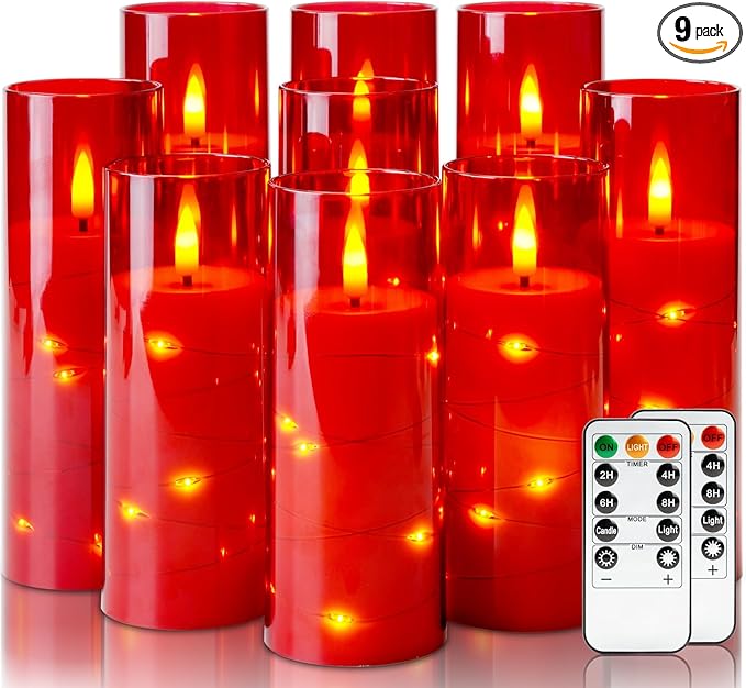 Homemory Red Flameless Candles by Homemory
