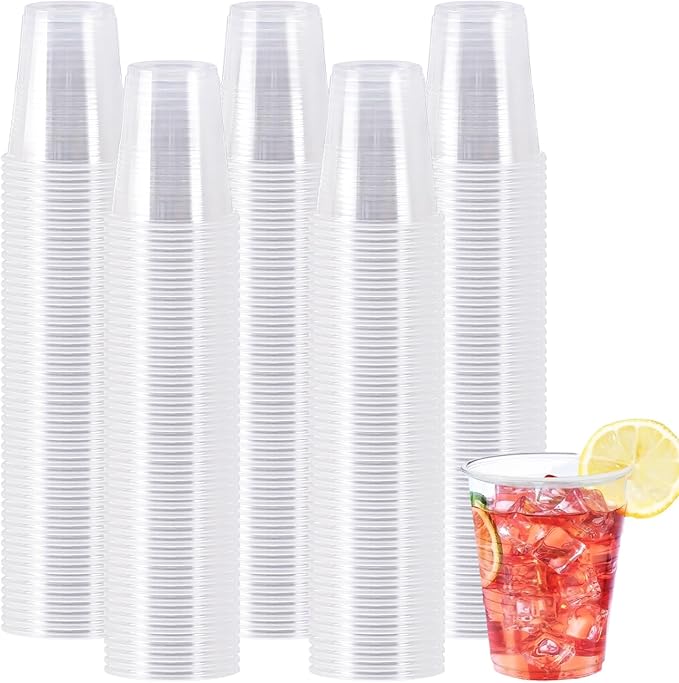 SIUQ 600 Pack 5 oz Clear Plastic Cups, Small Disposable Bathroom Mouthwash Cups by SIUQ