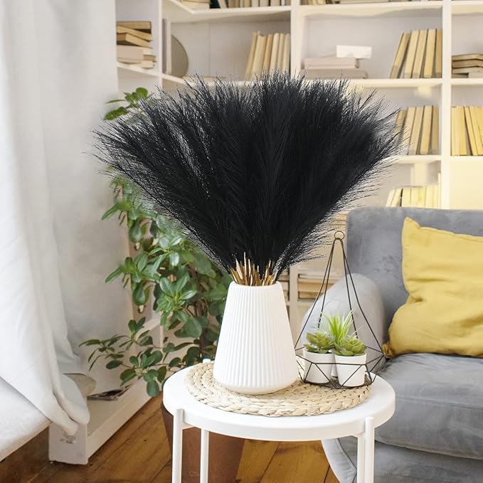 50pcs Faux Pampas Grass, 21.6" Short Artificial Pompous Grass Floral Fake - Image 7