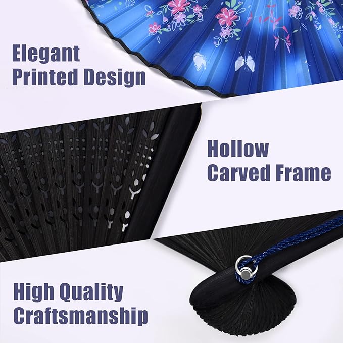WEARXI Handheld Fan, Chinese Folding Fan - Image 4