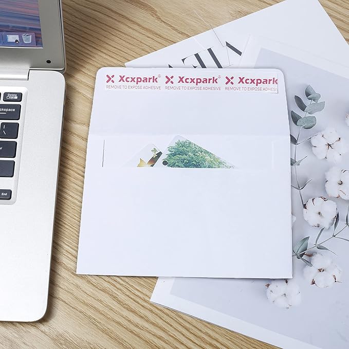 Blank White Cards, 100 Qty 5.25 x 7.25 inches Printable A7 Envelopes & 100 Qty - Image 5