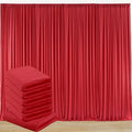 Outpain 30 ft x 8 ft Red Backdrop Curtain Panels, 6 Panels 5 ft x 8 ft Wrinkle by Outpain