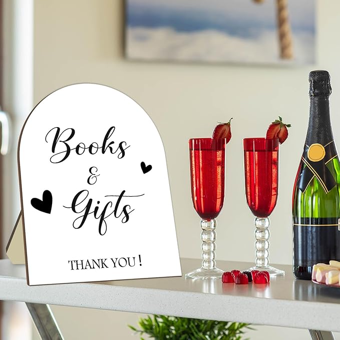 Books & Gifts Minimalist Decor Baby Shower Welcome Sign, 8 * 10IN - Image 4