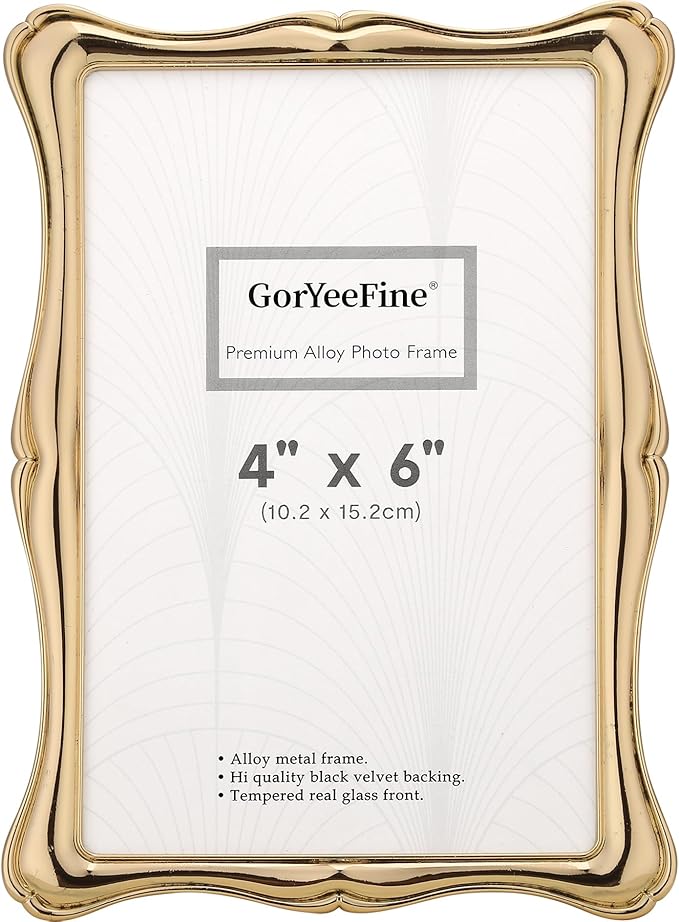4 x 6'' Premium Alloy Gold Photo Frame by GorYeeFine