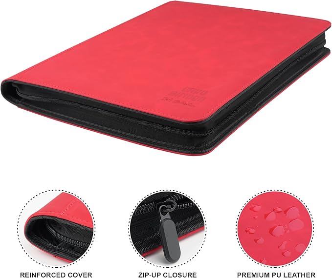 Toploader Binder with 9-Pocket Pages, Holds 288 "3×4" Rigid Toploader Hard Cases - Image 2