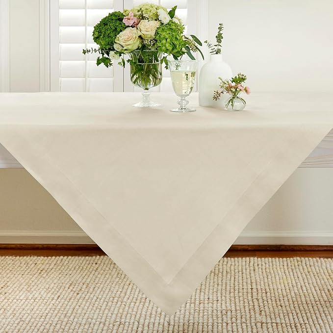 Solino Home Linen Tablecloth 52 x 52 Inch - Image 2
