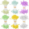 900-Pack Flower Stamens for Crafts, 5mm Double Heads Artificial Pearl Floral by MMETERXITY