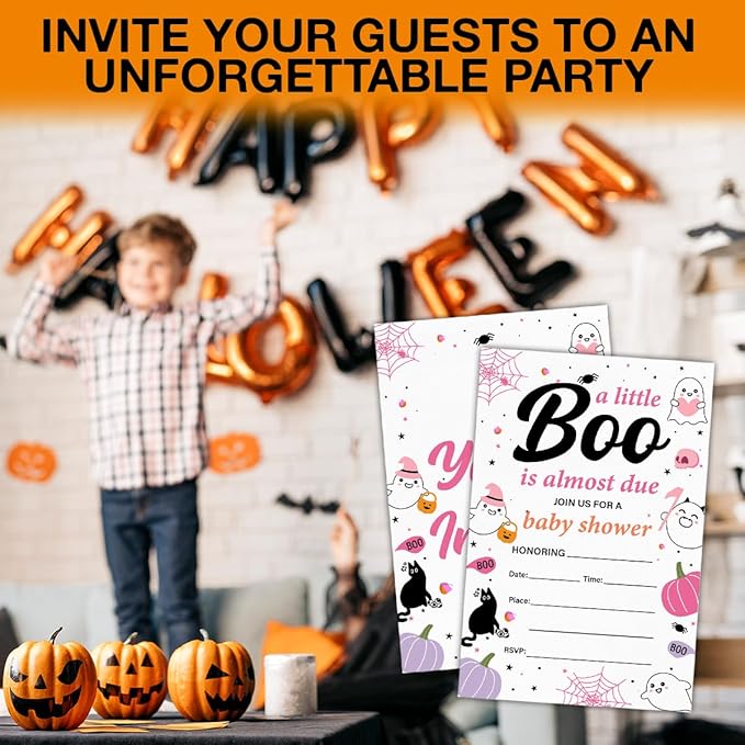 Halloween Baby Shower Party Invitations - Image 6