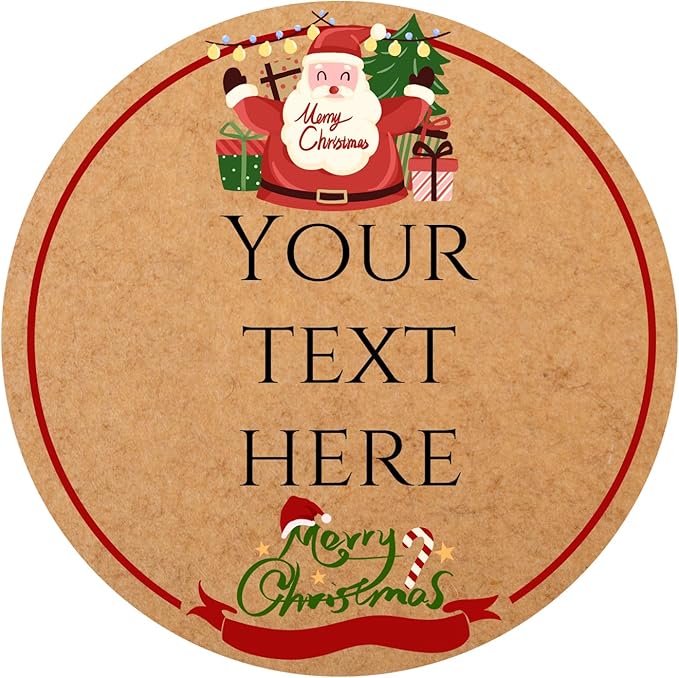 100-1000pcs Custom Stickers Merry Christmas Stickers Personalized Labels by Unknown
