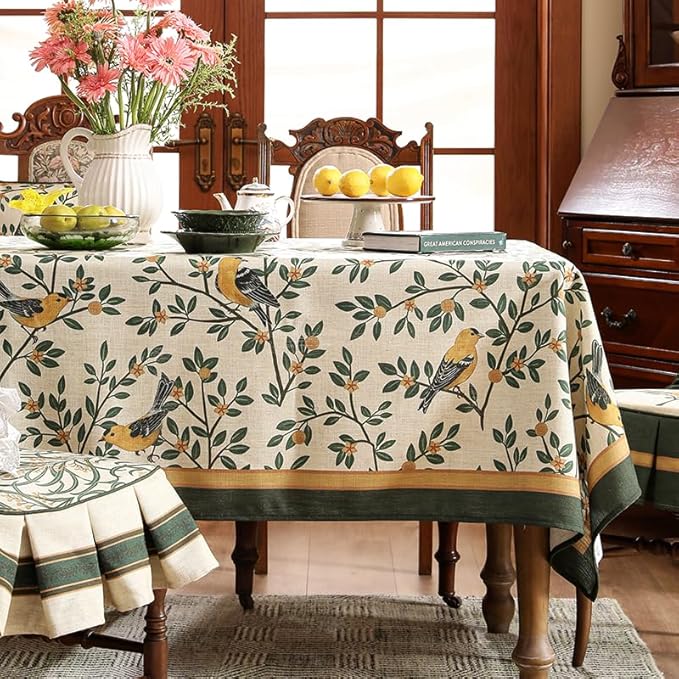 patdrea Designer Vintage French Small Rectangle Table Cloth, Decor Table Cover - Image 2
