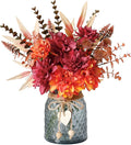 Fake Fall Flowers in Vase, Faux Flowers in Vase, Fall Floral Arrangement by SHINFHOMF