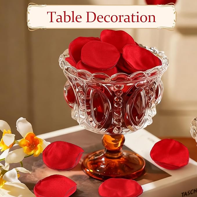 300pcs Dark Red Faux Silk Rose Petals - Image 4