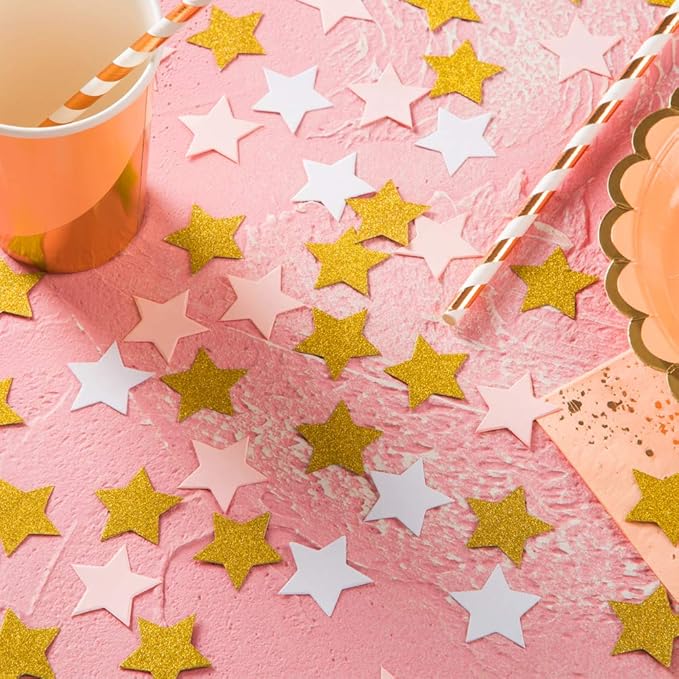 MOWO Glitter Five Stars Confetti Wedding Party Decor and Table Decor, 1.2’’ in - Image 4