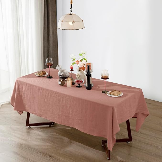 Talasily Linen Tablecloth 100% Pure Linen Table Cloth 60x120 Inches Rectangle - Image 7