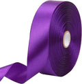 Purple Solid Satin Ribbon 1 Inch 50 Yards Solid Polyester Fabric Ribbon by Riunbb