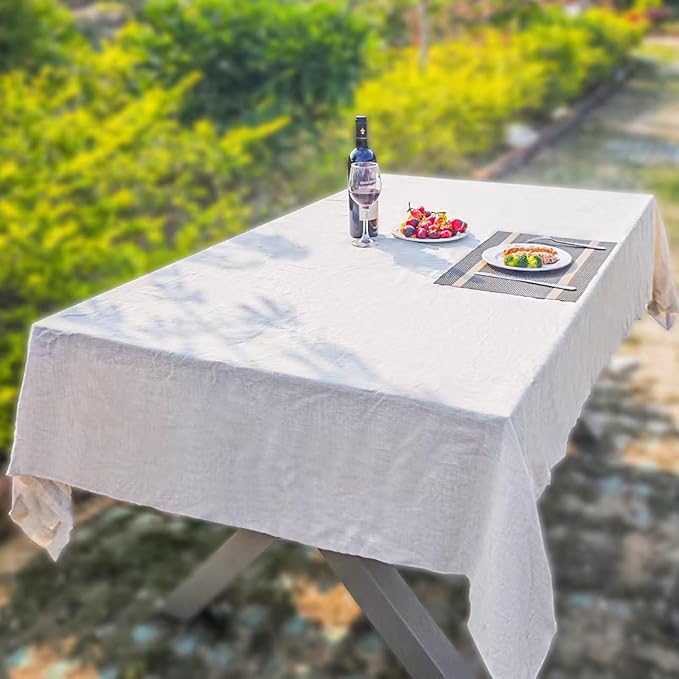 Linen Tablecloth 100% Pure Linen Table Cloth - Image 2