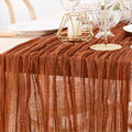 MLMW 3 Pack Fall Thanksgiving Table Runner Cheesecloth Autumn Harvest Rust by MLMW