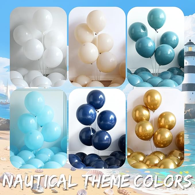 Nautical Balloon Arch Kit, Dolphin Foil Balloons - Image 3