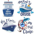 Hoteam 4 Pcs My First Cruise Door Decorations Magnetic Large My 1st Cruise Door by Hoteam