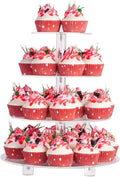 YestBuy 4 Tier Round Acrylic Cupcake Stand by YestBuy