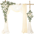 Deluxe White Artificial Wedding Arch Flowers by WEIERYUE