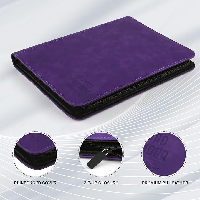 Toploader Binder with 9-Pocket Pages, Holds 288 "3×4" Rigid Toploader Hard Cases - Image 2