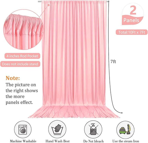 10 x 7 Feet Peachy Backdrop Curtain - Image 2