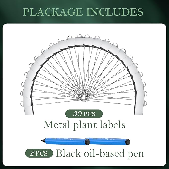 30 Pack Metal Plant Labels for Outdoor Garden Waterproof Plant Markers - Image 6