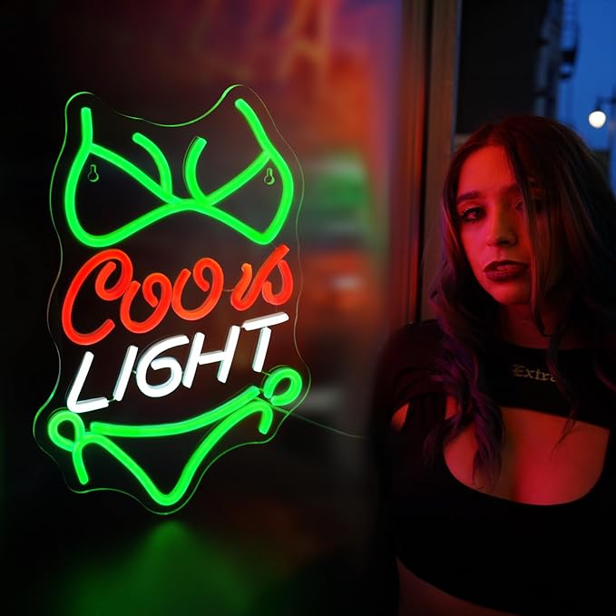 Crs Light Neon Signs for Wall Decor Beer Bar Signs for Man Cave Decor Green LED - Image 6