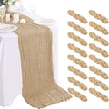 16PCS Beige Cheesecloth Table Runner by AIRIT+LOVELY