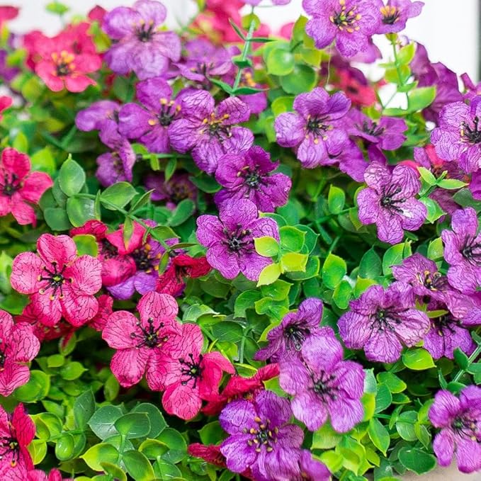 HyeFlora Artificial Flowers for Outdoor Indoor Garden Home Decoration, Faux - Image 3