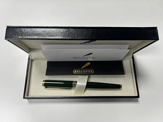 BEILUNER Racing Green Fountain Pen, Stunning Luxury Pens - Image 11