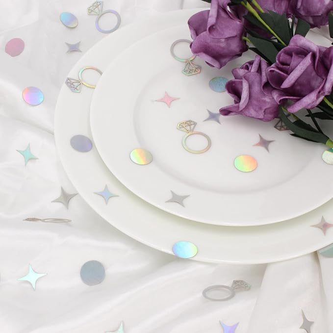 300 PCS Iridescent Bachelorette Confetti, Engagement Confetti Wedding Shower - Image 4
