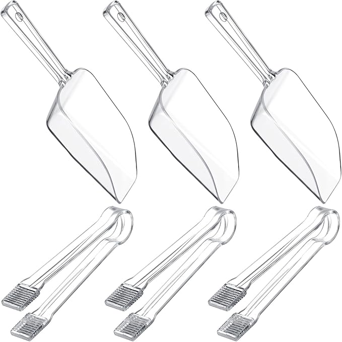 Roshtia 6 Pcs Plastic Serving Tongs Mini Kitchen Tongs Utility and Plastic by Roshtia