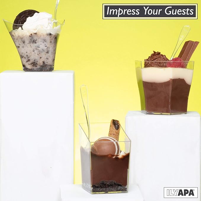 Ilyapa 3.5oz Plastic Dessert Cups - Image 4