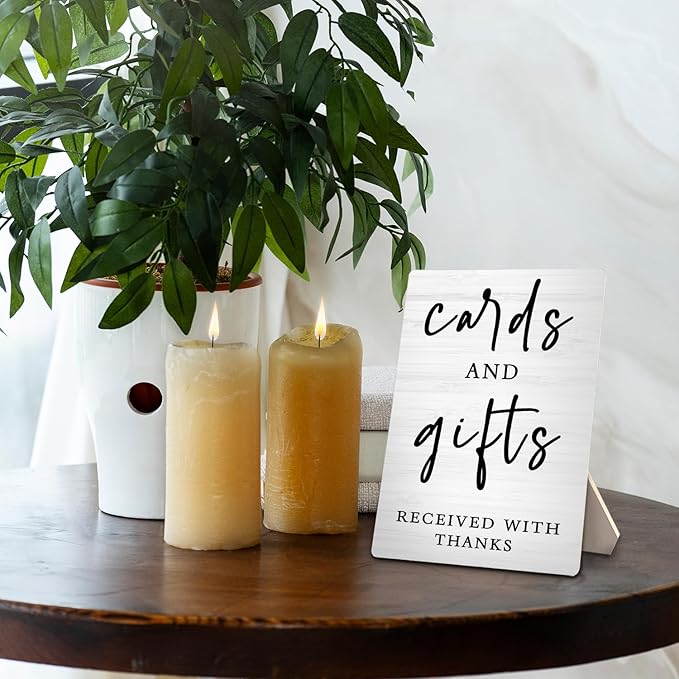 Cards And Gifts Wedding Sign, 5x7inch - Image 4