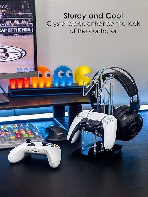 OAPRIRE Headset and Controller Stand, Space-Saving 2 Tier Game Controller Holder - Image 4