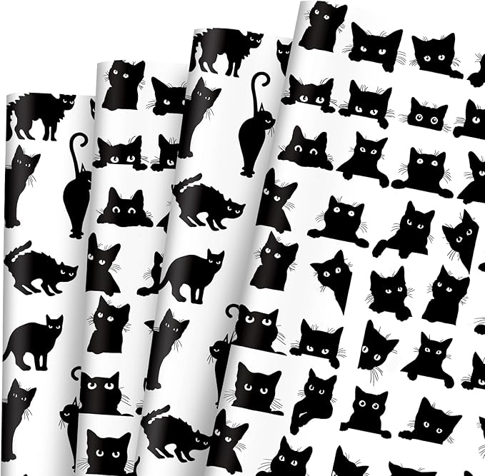 JarThenaAMCS 8 Sheets Cat Wrapping Paper by JarThenaAMCS
