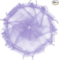 Wudygirl 100pcs Sheer Organza Bag 5 x 7 Inch Lavender Drawstring Transparent by Wudygirl