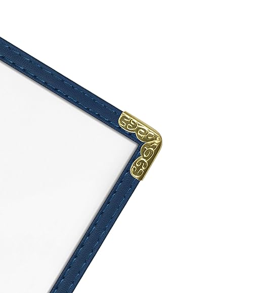 Goodsmart Restaurant Menu Covers – 25 Pack Blue 2-View, Top-Loading Menu Holders - Image 3