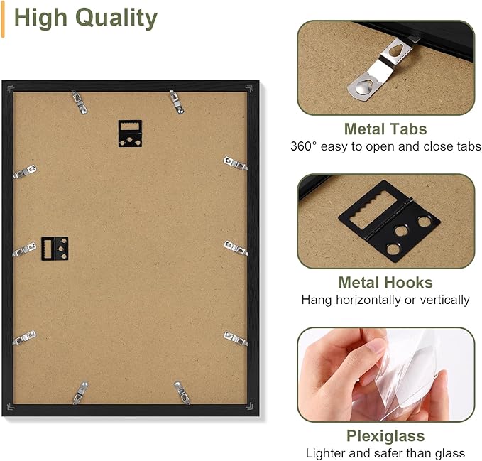 Vittanly 12x16 Collage Picture Frame, Displays 4Pcs 5x7 Pictures - Image 7
