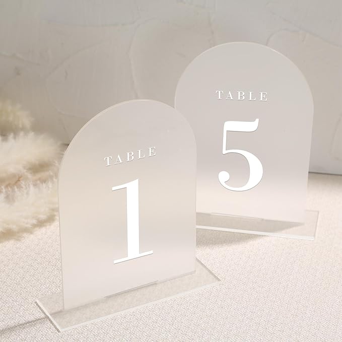 UNIQOOO Frosted Arch Wedding Table Numbers - Image 4