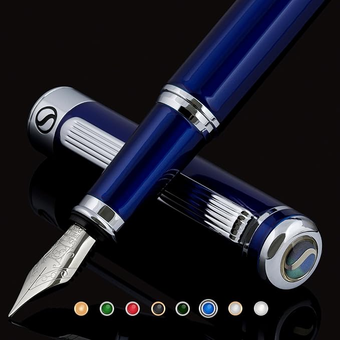 Scriveiner Midnight Blue Fountain Pen by Scriveiner