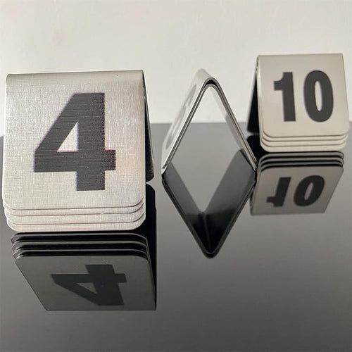 10 Pcs Metal Place Cards Stackable Tent Style Table Numbers，Place Card Holders - Image 2