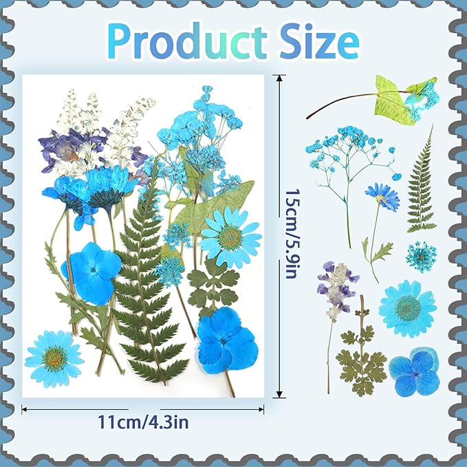 120Pcs Dried Pressed Flowers for Resin Mould Dry Flower Real Leaves Bulk - Image 2