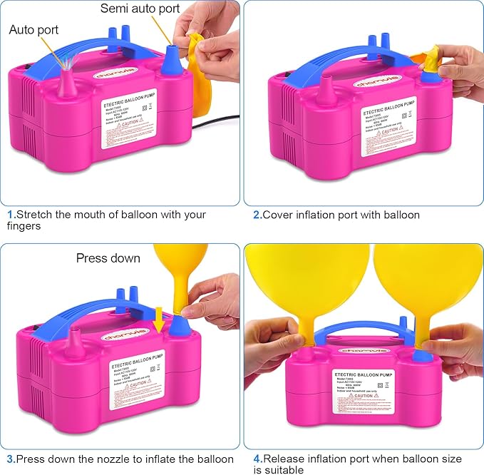 Chamvis Balloon Arch Kit and Electric Balloon Pump, 7.4ft Balloon Arch Stand - Image 5
