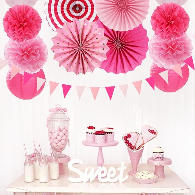 Rose Hot-Pink Party Decorations - Image 6